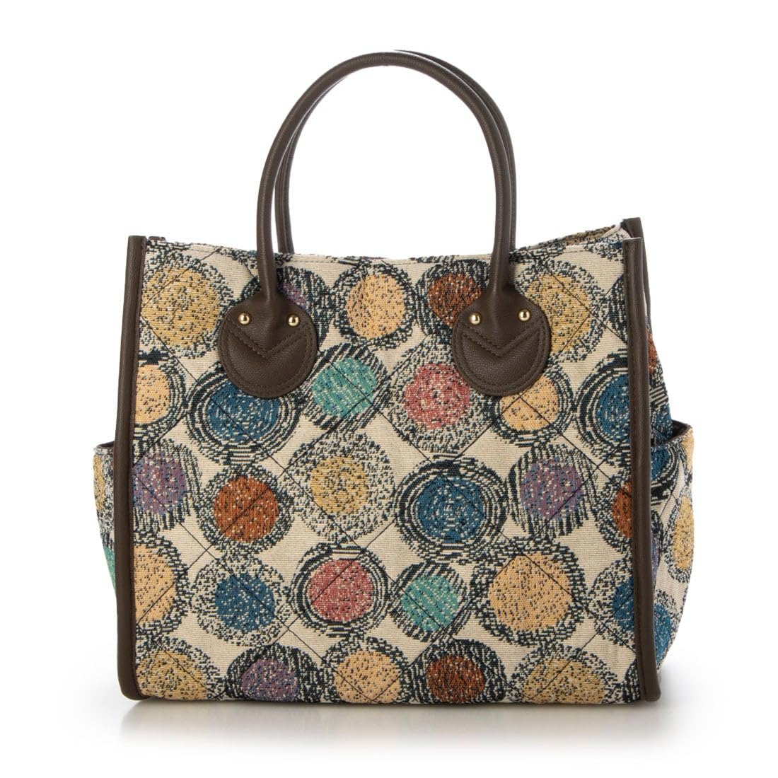 Квадратная стеганая сумка-тоут из жаккарда M