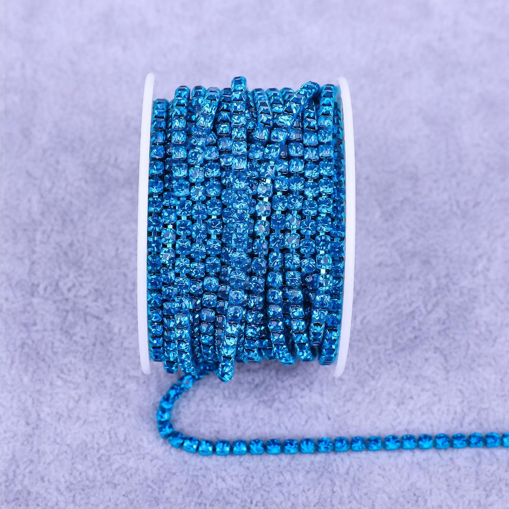 Electrophoresis Bottom Rhinestone Chain Colored Crystal Chain Diy Mobile Phone Case Claw Diamond Chain Jewelry Clothing Wedding Accessories