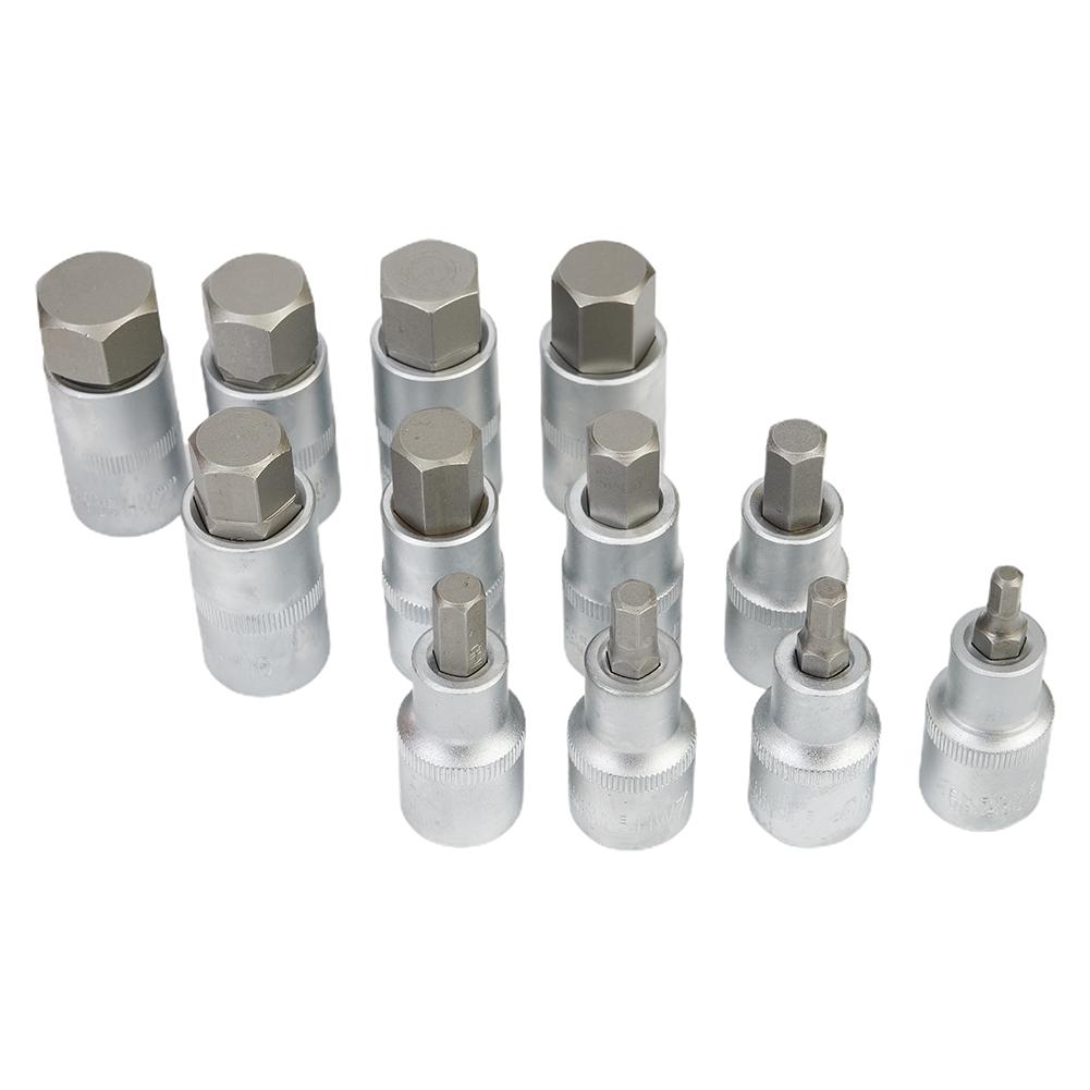 1 2 Inch Drive 12 Pcs Hand Working Tools Socket Bit Set