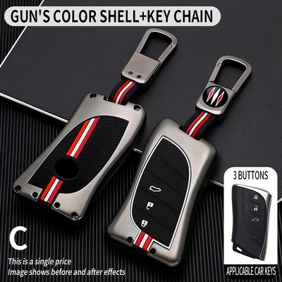 Metalen Autosleutelhoes Fob Case Shell voor Lexus NX ES UX US RC LX GX IS RX 200 250h 350h LS 450h 260h 300h UX200 2023 Accessoires