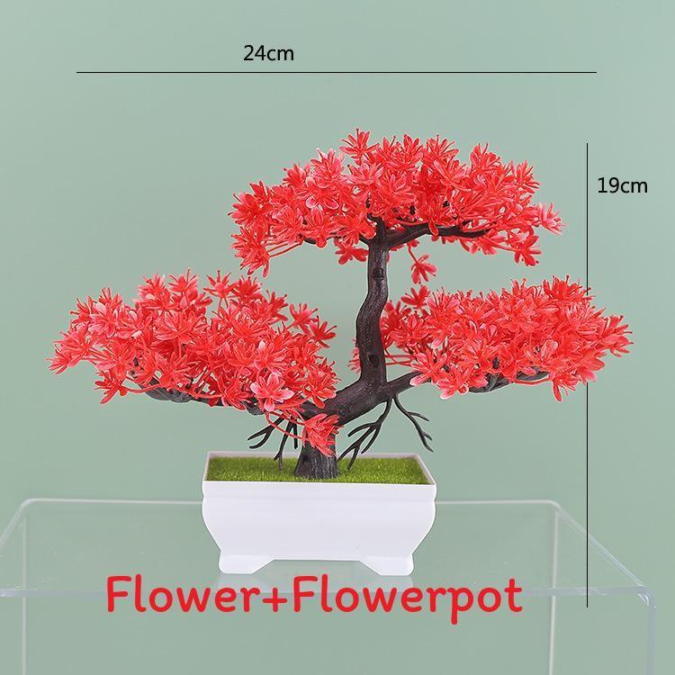 Plumosus Apargus Baker Plastic Faux Bonsai For Indoor Decoration Tabletop