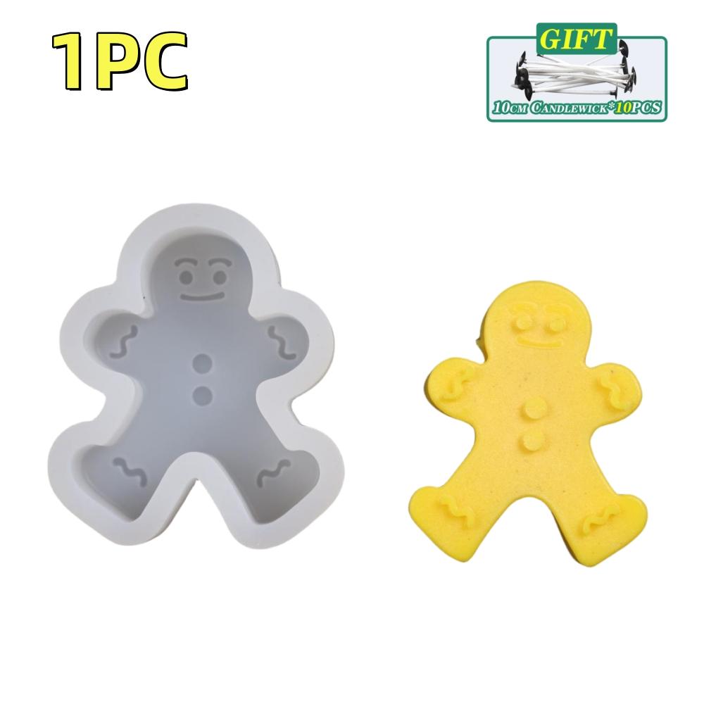 1-5PCS Christmas Silicone Candle Mold DIY Handmade Aromatherapy Molds Baking Resin Soap Decorative Ornament Tools for Home Decor
