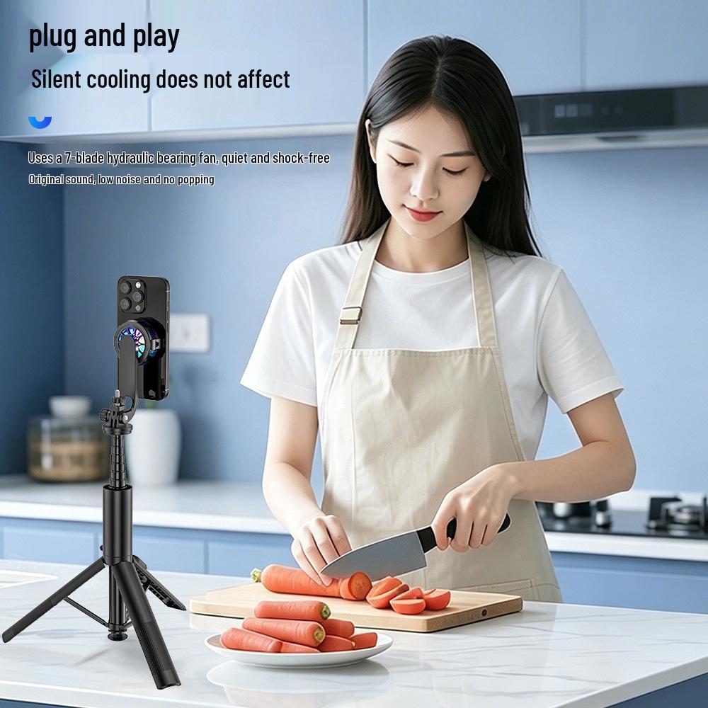 Magnetic Selfie Stick & Stabilizer: Universal Tripod Stand for Live Broadcasts