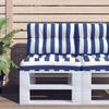 VidaXL Pallet Cushions 2 Pcs Blue/white Stripes Fabric 360682