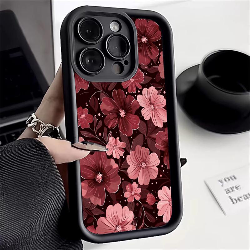 Süßes Rosa Rotes Blumenmuster Handyhülle Für Xiaomi Mi 15T 17 15 14 13 12 14T Lite Poco M7 F7 M6 X7 X6 F4 F5 C40 Pro Ultra 4G 5G