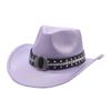 Autumn and winter new European and American style men's western cowboy hat British jazz top hat hat