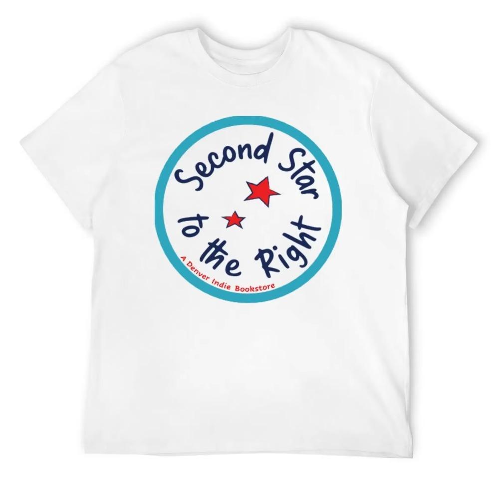 

Second Star To The Right A Indie Bo T-shirt Crewneck Movement T-shirts Graphic Cool Aactivity Competition Graphic USA Siz S белый