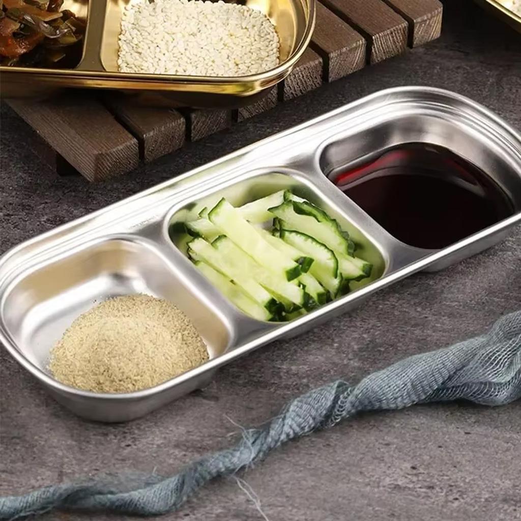 304 Stainless Steel Dip Pickled Vegetables Stainless Steel Sauce Tomato Sauce Separate Salt Vinegar Sugar Spice Dip Bowl Korean