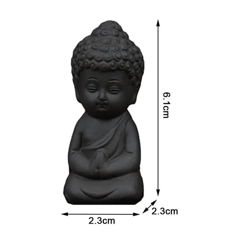 

Meditating Baby Buddha Statue Buddha Figurine Decor Zen Monk Sculpture Jardin Lawn Sitting Buddha Tea Pet Ornament