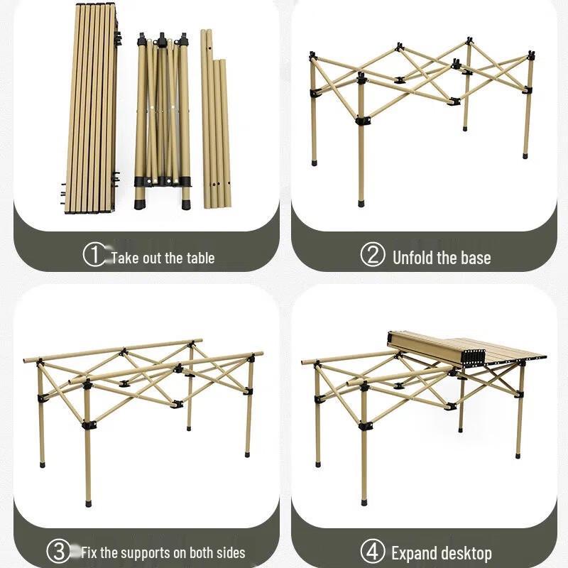 Dùnzhū Portable Foldable Roll-Up Camping Table