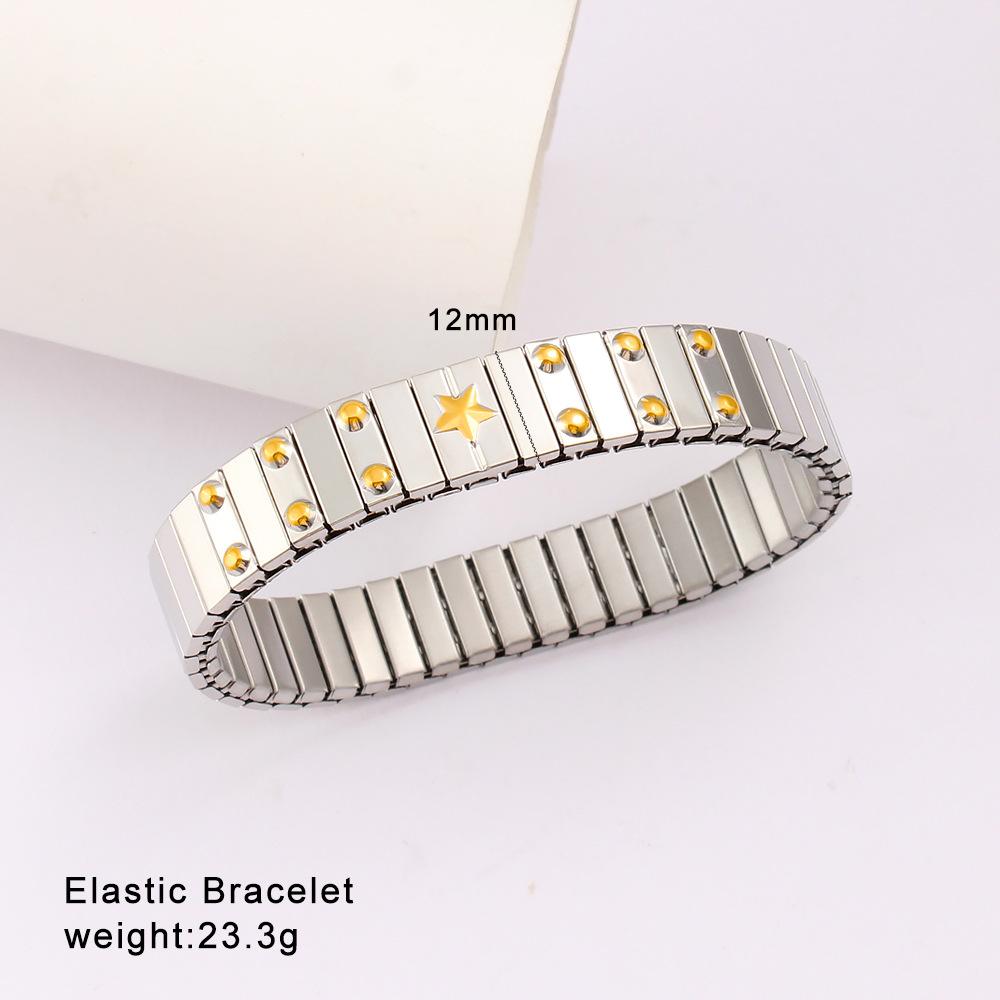 Modisches Edelstahlarmband für Männer und Frauen Abnehmbare elastische Kette Italienisches Charm-Armband