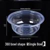 ZISIZ Disposable Plastic Round Soup Bowls with Lids