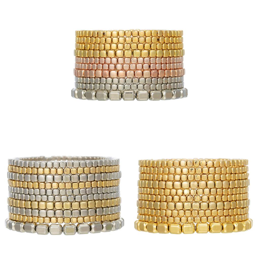 Bracelet Charme Bohème Multicouche avec Cordon Élastique pour Femmes Cadeau de Voyage