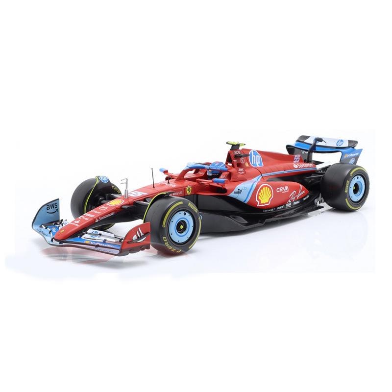 Bburago Ferrari SF24 1:18 Formula 1 Alloy Racing Car Model (2024)