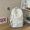 Schoolbag Schoolbag 1011 New Korean Version High Value Large Capacity Backpack Junior High School High School Travel Polka Dot Backpack
