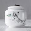 Large Capacity Ceramic Jar Portable Sealed Travel Tea Caddy Candy Coffee Container Spice Organizer Tea Boxes Storage Tank