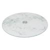 Bandeja Giratoria de Cristal Mármol Blanco 32 Cm