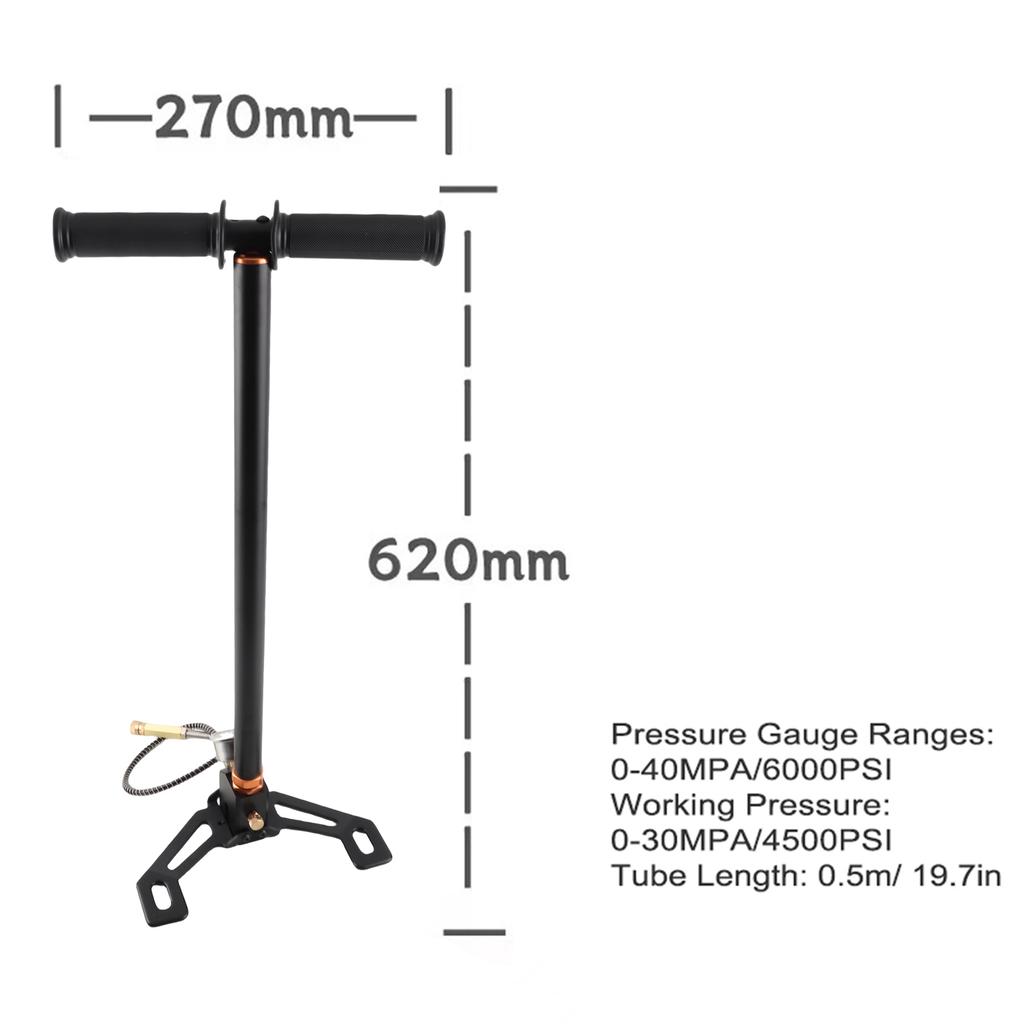High Pressure Pump Folding Water Cooled Manual Pump PCP Air Compressor 40MPA with Oil Water Separator for High Pressure