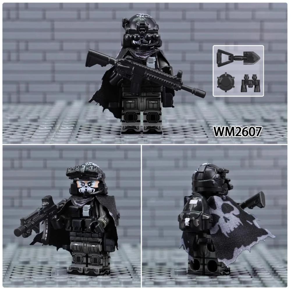 WM6147 WM6168 WM6169 Militaire Serie SWAT Special Forces Bouwsteen Commando Soldaat Stad Politie Pet Mini Actiefiguur Speelgoed