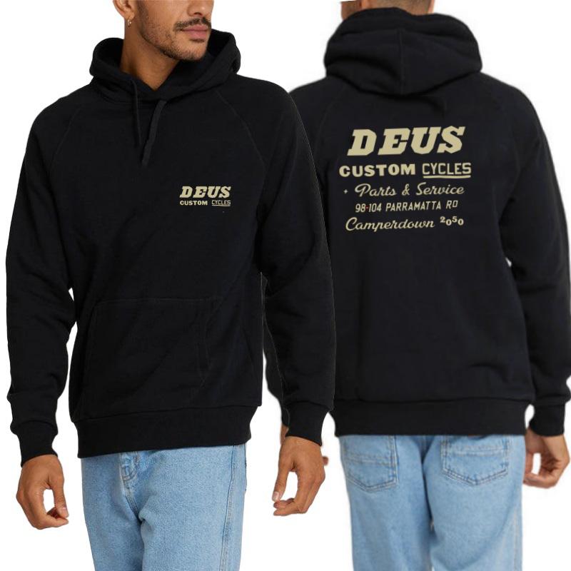 DEUS EX MACHINA Men Women Letter Printed Graph Hoodie Oversize Hoody Sweatshirt 2025 Autumn Y2k Pullover Hooded Pure Cotton Tops