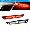 2Pcs Car Rear Red Sidemarker Lamps for Ford Mustang 2015 2016 2017 2018 2019 2020 2021 2022 LED Fender Side Marker Lights
