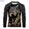 T-shirt da uomo Dragon T-shirt casual con stampa 3D a maniche lunghe con grafica animale magica T-shirt modello High Street Top uomo/donna T-shirt hip-hop