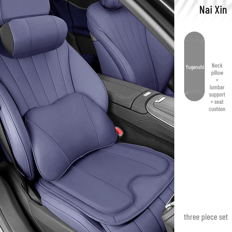 Jiyue 01/07 Car Headrest & Backrest Memory Foam Cushion with Neck and Lumbar Support