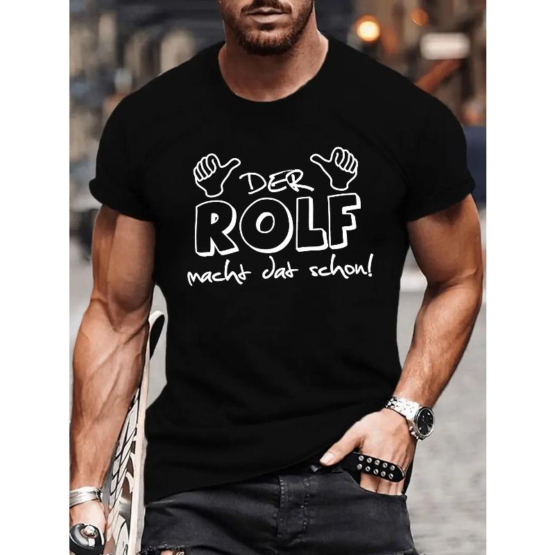 

Европейские размеры Rolf Will Take Care of It, Мужская футболка с коротким рукавом для лета S чёрный