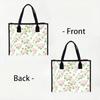 Pink Hydrangea Print Tote Bag Fashion Casual Large Capacity Daily Commute Handbag for Women