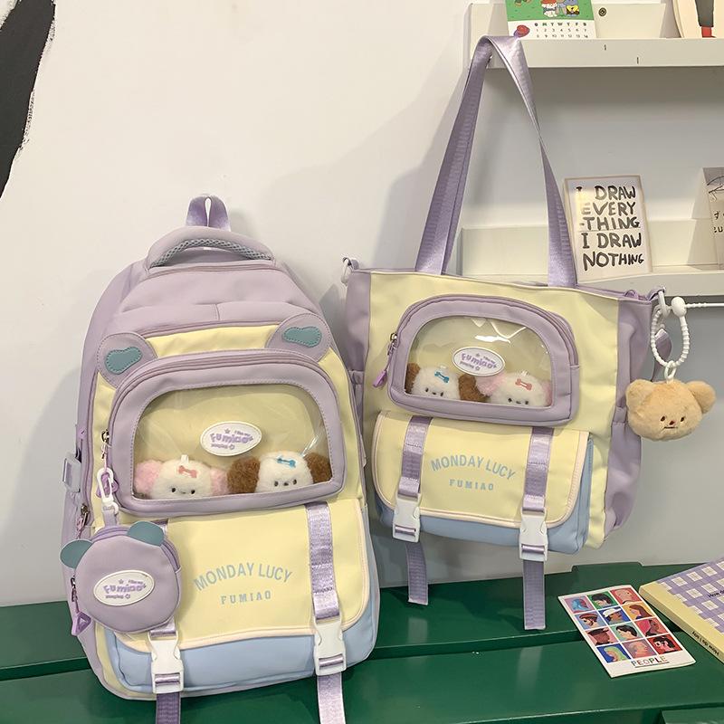 Schoolbag Children Elementary School Girl Junior High School Student Cartoon High Value Ins Pain Bag Backpack