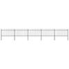 VidaXL Garden Fence with Spear Top Steel 892.5 X 100 Cm Black 277615