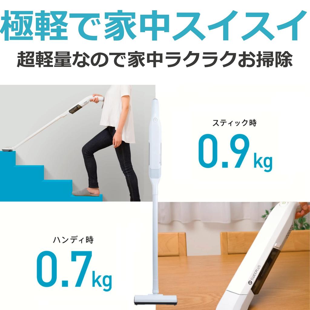 CCP Cordless Ultra-Light Stick Vacuum Cleaner, White, Lightweight, CM-DC95-WH