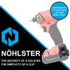 N?hlster Locking Drill Clips - Tool Holster Alternative for Cordless Drills and Impact Drivers - The Simplicity of a Holster Safety Clip. No Holster N