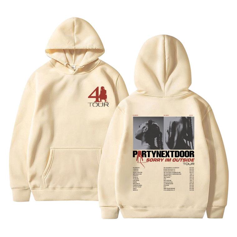 Rapper Partynextdoor PARTYNEXTDOOR 4 Tour Graphic Hoodie Real Woman Merch Tracksuit Men Women Hip Hop Vintage Oversized Hoodies
