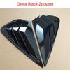 Glossy Black Rear Side Window Louver Scoop Cover Vent For 2019-2022 Kia Forte K3