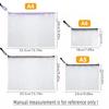 10 Pack White Zipper Folder A4 A5 Document Bag, Large Capacity Ziplock Storage Organizer for Office School Supplies, Waterproof