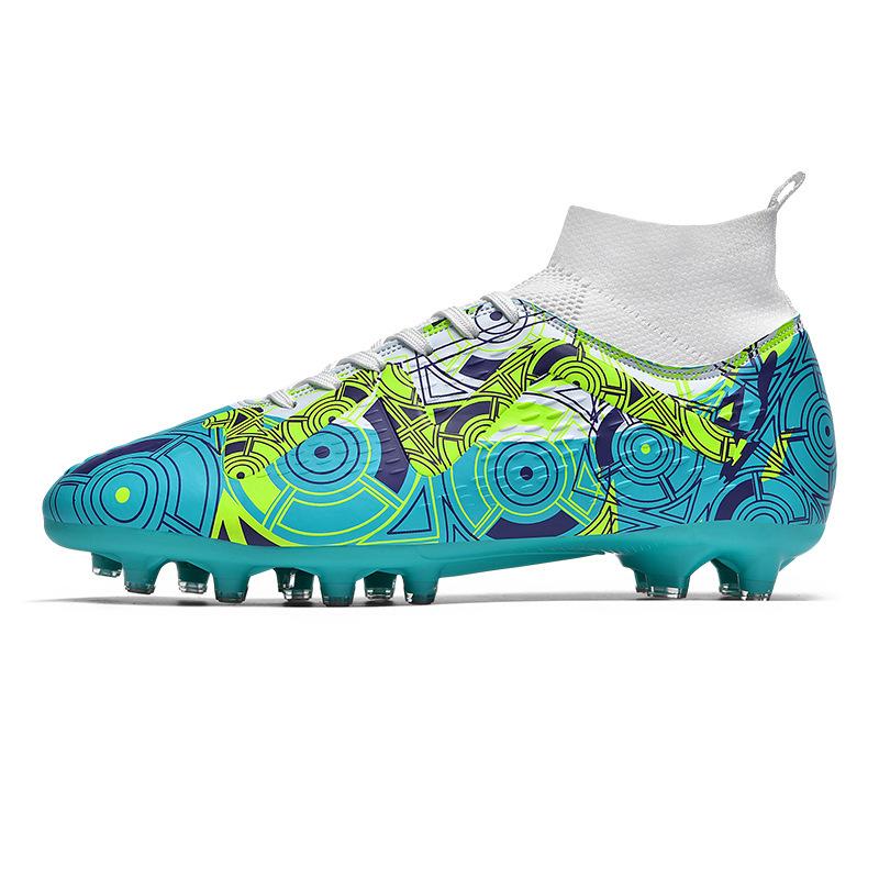Foreign trade new high-top football shoes AG long nail football shoes TF broken nail training shoes football men