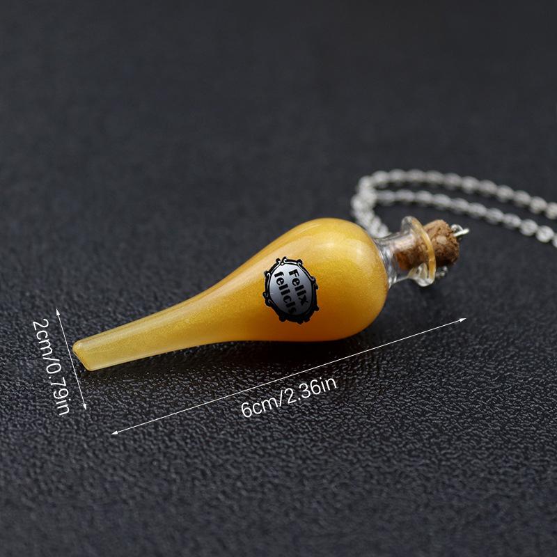 Happy Potion Magical Liquid Luck Color Changing Glass Potion Bottle Pendant