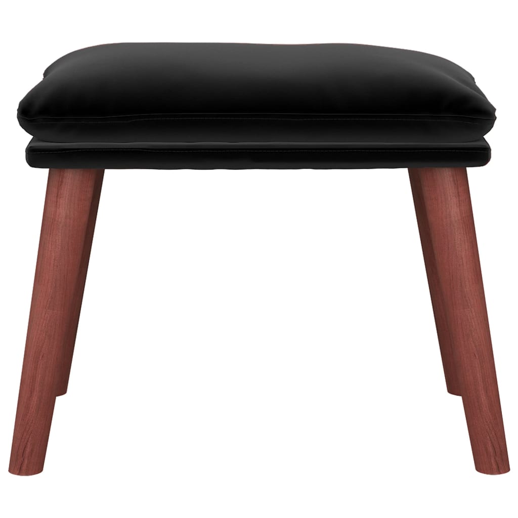 Footstool Black 45 x 29.5 x 35 cm Velvet