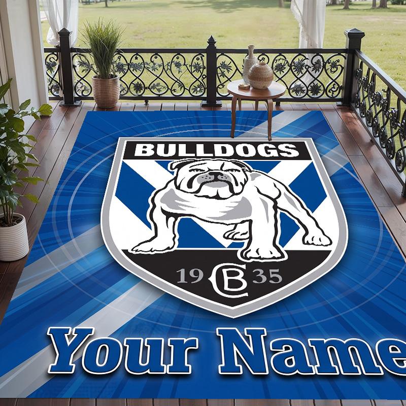 Custom Text Printed Rug Canterbury-Bankstown Bulldogs Non Slip Floor Carpet For Home Room Decor