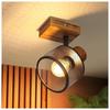 Spot NETTLIFE Style rétro Culot E14 Métal noir orientable