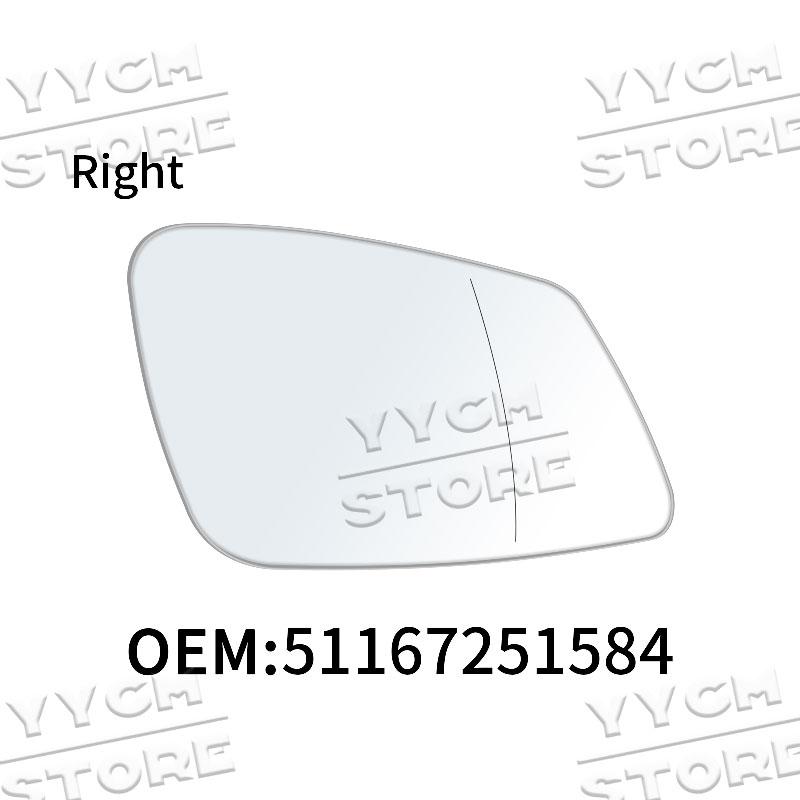 For F01 F02 F07 F10 F11 F18 E60 Car Side Rearview Mirror Glass Left Right Heated Wide Angle Mirror 51167251584 51167251583