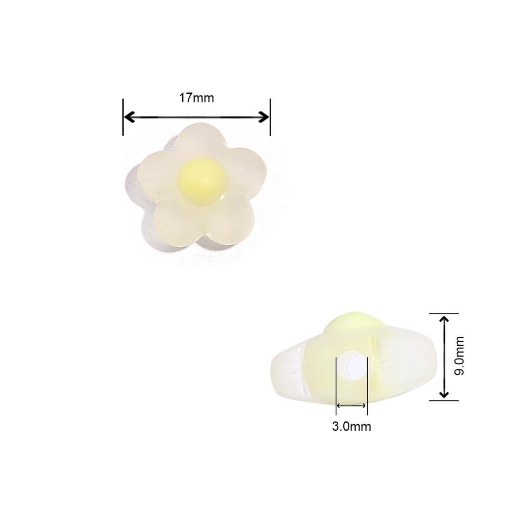 Akrylové korálky na polevu s mezerami Průhledné korálky ve tvaru květin/srdce/hvězdy pro výrobu šperků, příslušenství k náhrdelníkům