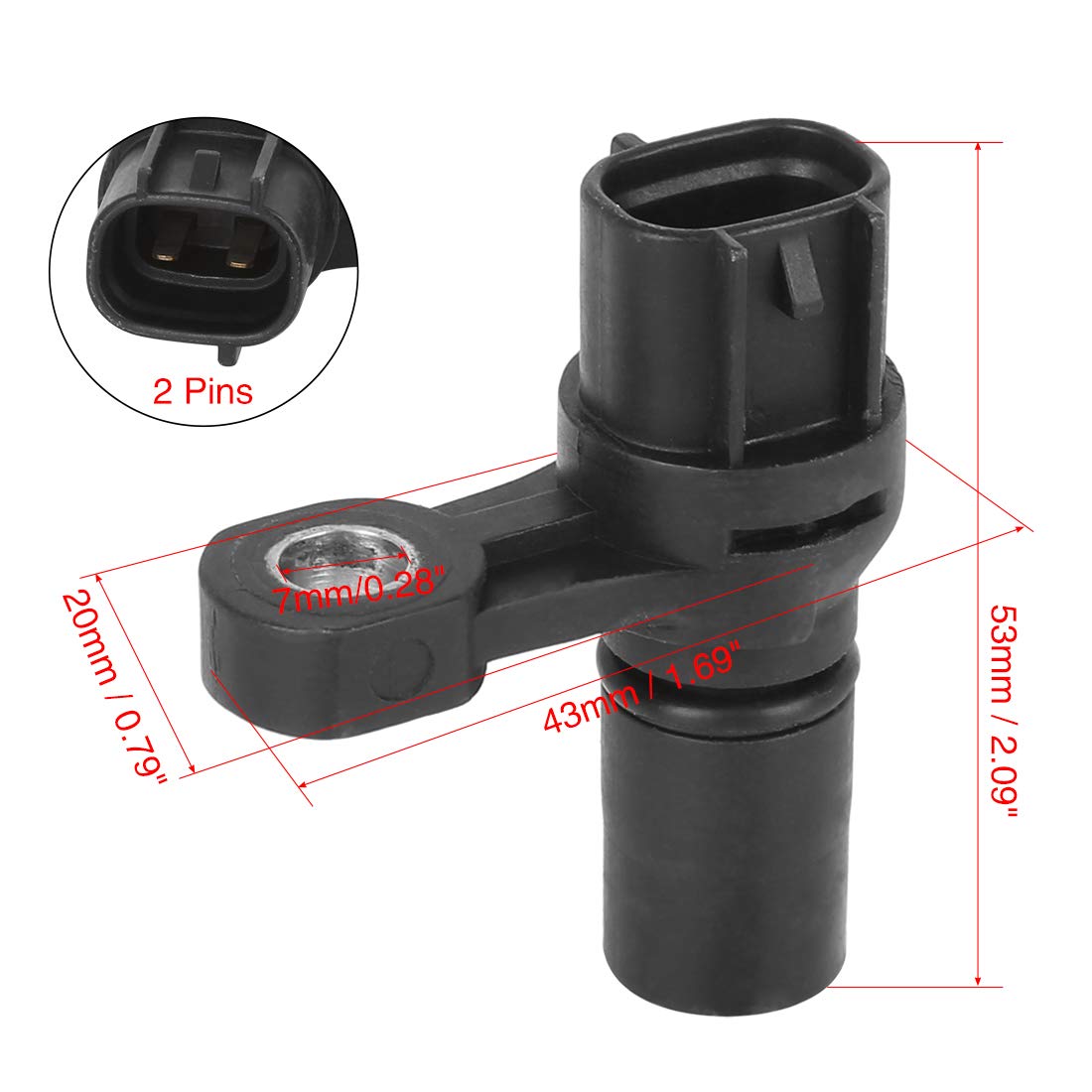 Motoforti Vehicle Transmission Speed Sensor, Transmission Speed Sensor, for Vauxhall for Astra, ABS, No.90512494, Black