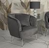 Armchair Silvery With Cushion Cm 73X66X78