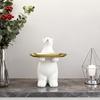 Cadeau de Fête des Mères - Plateau en Résine Ours - Décoration de Bureau Maison - Pièce d'Artisanat Simple Ours Polaire