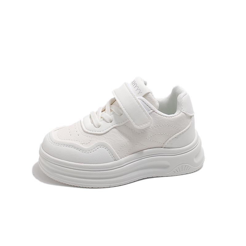 2026 Spring/Autumn Girls' White Sports Sneakers - Stylish High-Top Baby & Student Shoes