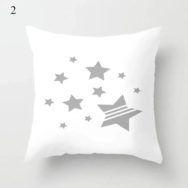 Luxury Home Decoration Pillowcase Simple Cartoon Cloud Moon Star Pattern Cushion Cover Living Room Sofa Cushion Cover