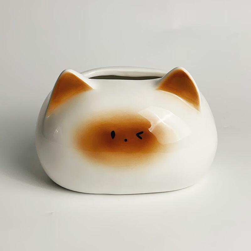 Cartoon Siamese Cat Tissue Box
