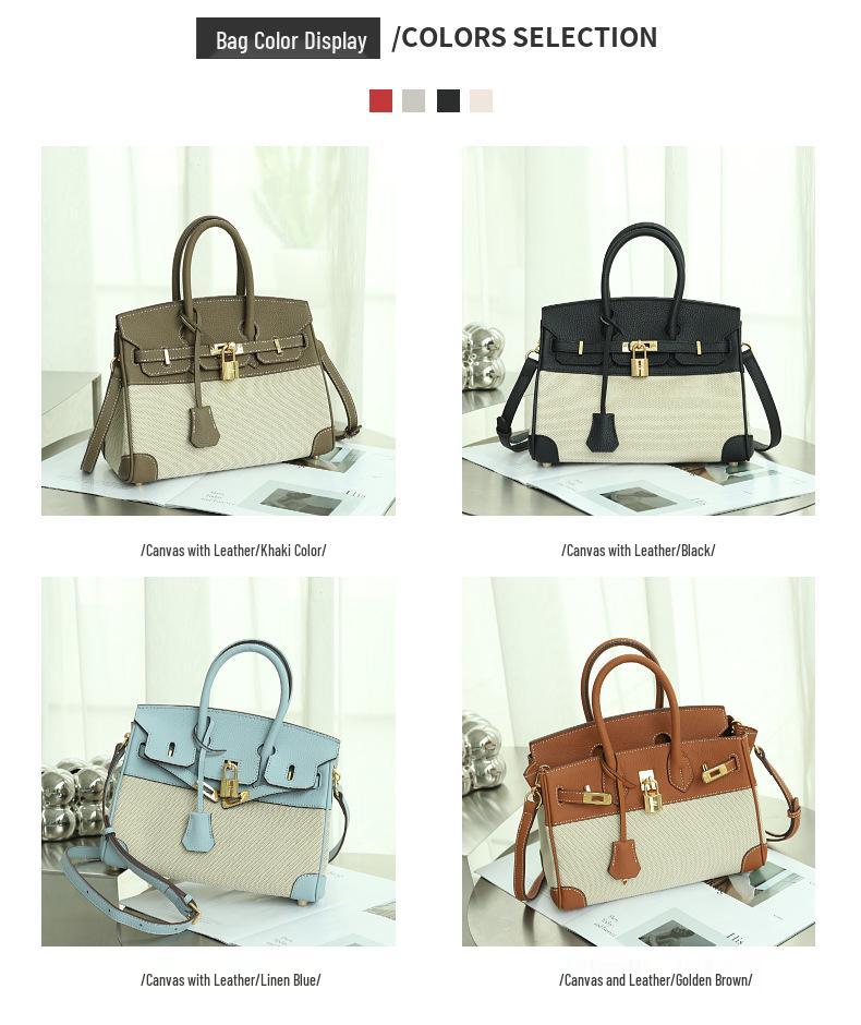 Borsa a tracolla da donna in tela platino e pelle patchwork